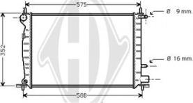 Diederichs DCM2054 - Radiator, mühərrikin soyudulması furqanavto.az