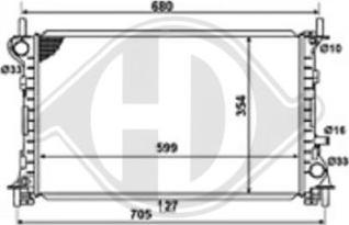 Diederichs DCM2085 - Radiator, mühərrikin soyudulması furqanavto.az