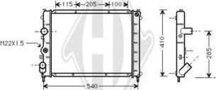 Diederichs DCM2890 - Radiator, mühərrikin soyudulması furqanavto.az