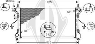 Diederichs DCM2814 - Radiator, mühərrikin soyudulması furqanavto.az