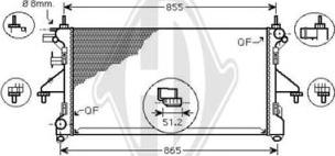 Diederichs DCM2813 - Radiator, mühərrikin soyudulması furqanavto.az