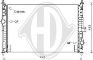 Diederichs DCM2823 - Radiator, mühərrikin soyudulması furqanavto.az