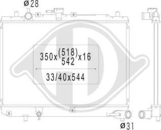 Diederichs DCM2226 - Radiator, mühərrikin soyudulması furqanavto.az