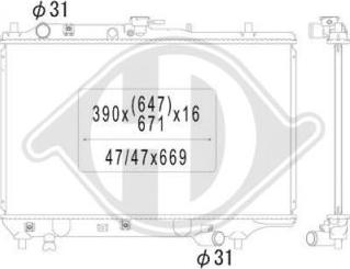 Diederichs DCM2223 - Radiator, mühərrikin soyudulması furqanavto.az