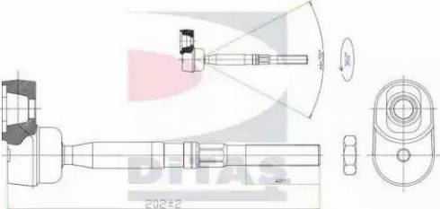 Ditas A2-5408 - Daxili Bağlama Çubuğu, Ox Birləşməsi furqanavto.az