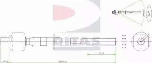 Ditas A2-5575 - Daxili Bağlama Çubuğu, Ox Birləşməsi furqanavto.az