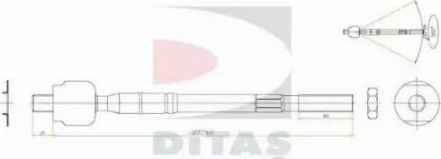 Ditas A2-5622 - Daxili Bağlama Çubuğu, Ox Birləşməsi furqanavto.az