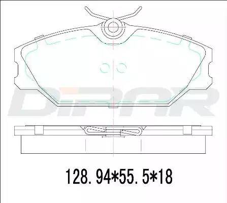 Ditas DFB3310 - Əyləc altlığı dəsti, əyləc diski furqanavto.az