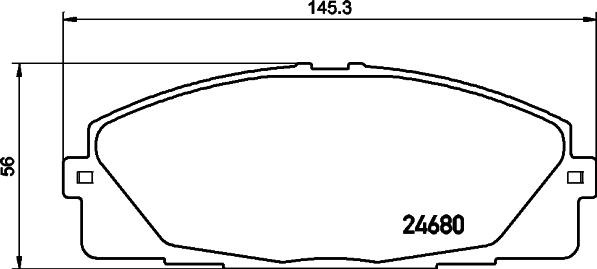 DON PCP1446 - Əyləc altlığı dəsti, əyləc diski furqanavto.az