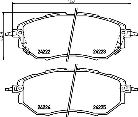 GMC 2422201 - Əyləc altlığı dəsti, əyləc diski furqanavto.az