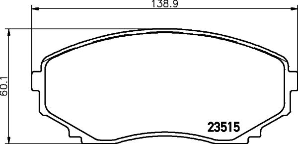 DON PCP1427 - Əyləc altlığı dəsti, əyləc diski furqanavto.az