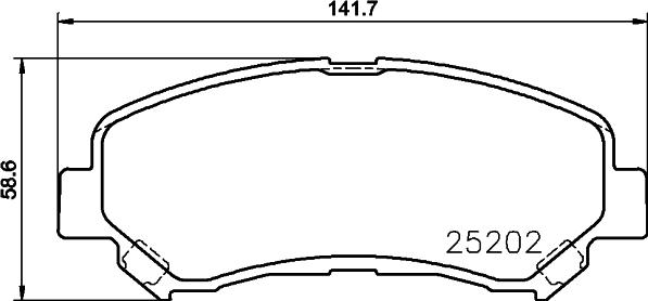 DON PCP1572 - Əyləc altlığı dəsti, əyləc diski furqanavto.az