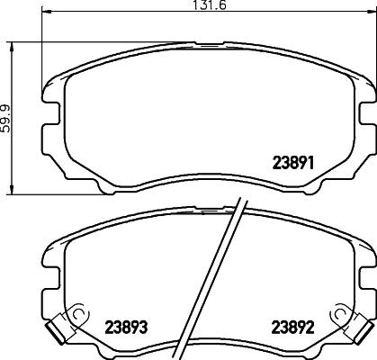 Magneti Marelli T2103MM - Əyləc altlığı dəsti, əyləc diski furqanavto.az