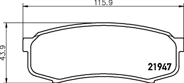 DON PCP1080 - Əyləc altlığı dəsti, əyləc diski furqanavto.az