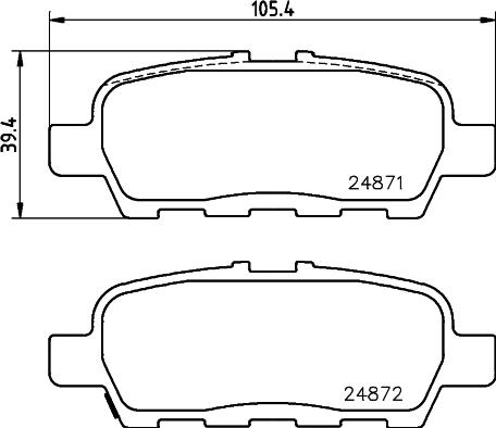 HELLA PAGID 355014561 - Əyləc altlığı dəsti, əyləc diski furqanavto.az