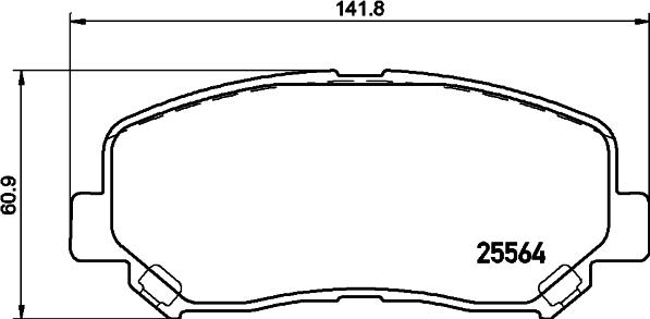 DON PCP1182 - Əyləc altlığı dəsti, əyləc diski furqanavto.az