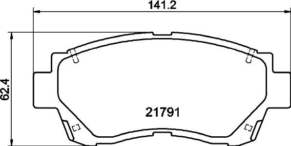 DON PCP1862 - Əyləc altlığı dəsti, əyləc diski furqanavto.az