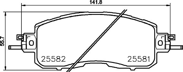 DON PCP2221 - Əyləc altlığı dəsti, əyləc diski furqanavto.az