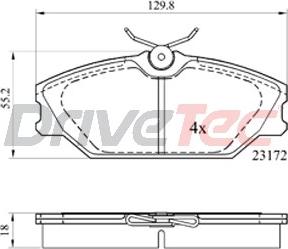 DriveTec DPAD1744 - Əyləc altlığı dəsti, əyləc diski furqanavto.az