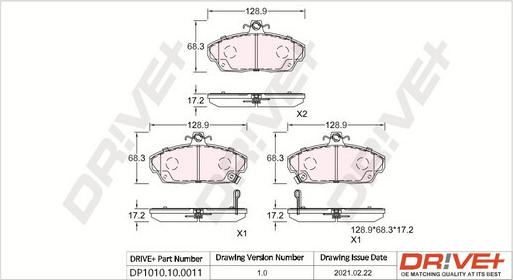 Dr!ve+ DP1010.10.0011 - Əyləc altlığı dəsti, əyləc diski furqanavto.az