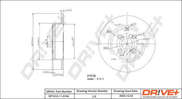 Dr!ve+ DP1010.11.0194 - Əyləc Diski furqanavto.az