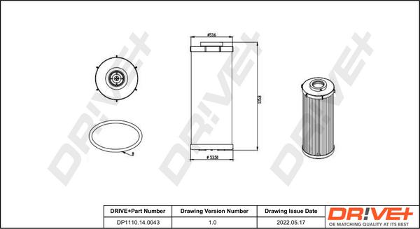 Dr!ve+ DP1110.14.0043 - Hidravlik Filtr, avtomatik transmissiya furqanavto.az