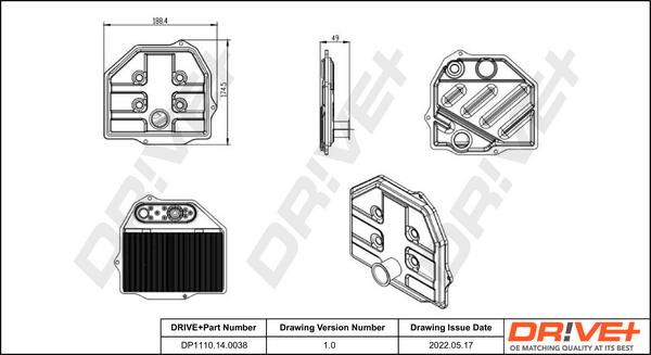 Dr!ve+ DP1110.14.0038 - Hidravlik Filtr, avtomatik transmissiya furqanavto.az