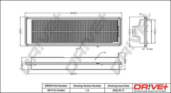 Dr!ve+ DP1110.10.0444 - Hava filtri furqanavto.az