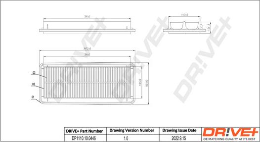 Dr!ve+ DP1110.10.0446 - Hava filtri furqanavto.az