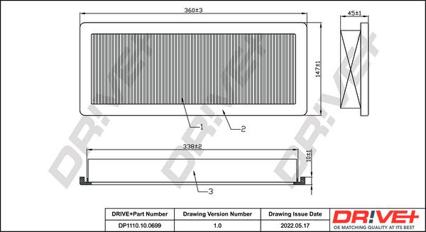 Dr!ve+ DP1110.10.0699 - Hava filtri furqanavto.az