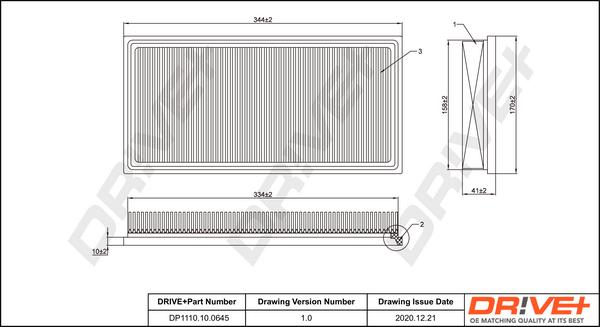 Dr!ve+ DP1110.10.0645 - Hava filtri furqanavto.az