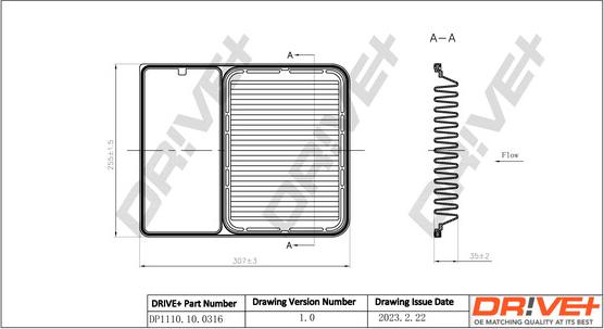 Dr!ve+ DP1110.10.0316 - Hava filtri furqanavto.az