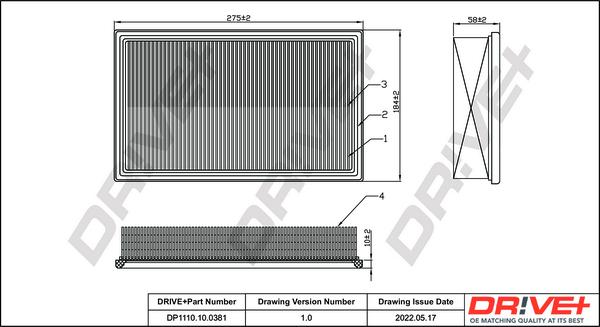 Dr!ve+ DP1110.10.0381 - Hava filtri furqanavto.az