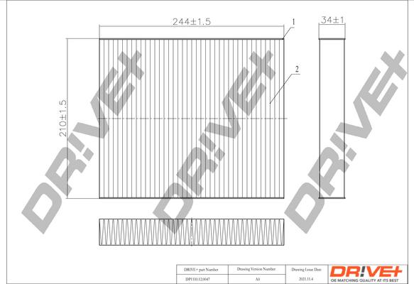 Dr!ve+ DP1110.12.0047 - Filtr, daxili hava furqanavto.az