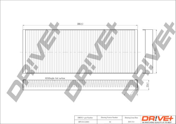 Dr!ve+ DP1110.12.0003 - Filtr, daxili hava furqanavto.az