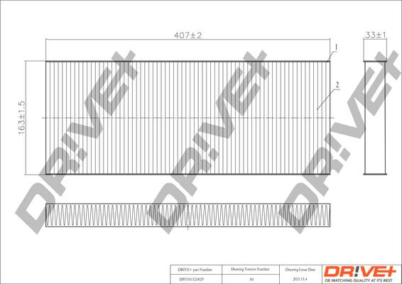 Dr!ve+ DP1110.12.0029 - Filtr, daxili hava furqanavto.az