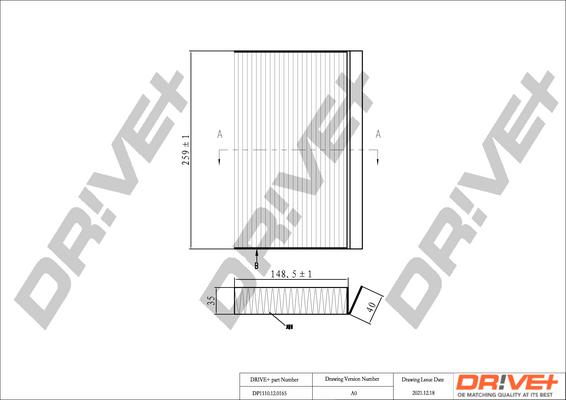 Dr!ve+ DP1110.12.0165 - Filtr, daxili hava furqanavto.az