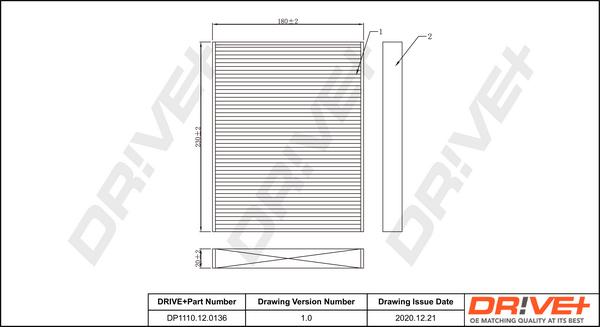 Dr!ve+ DP1110.12.0136 - Filtr, daxili hava furqanavto.az