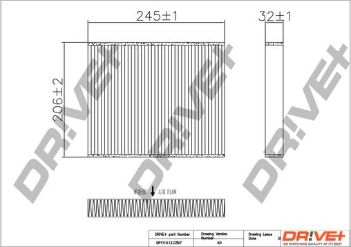 Dr!ve+ DP1110.12.0397 - Filtr, daxili hava furqanavto.az