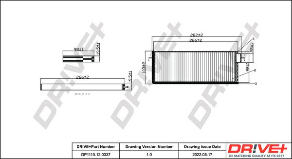 Dr!ve+ DP1110.12.0337 - Filtr, daxili hava furqanavto.az