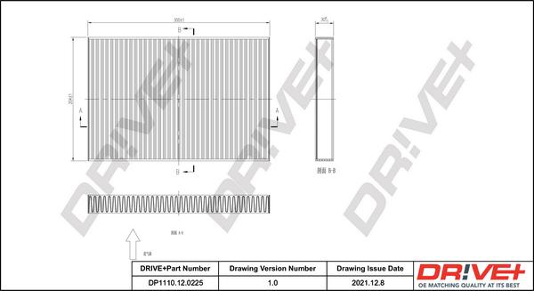 Dr!ve+ DP1110.12.0225 - Filtr, daxili hava furqanavto.az