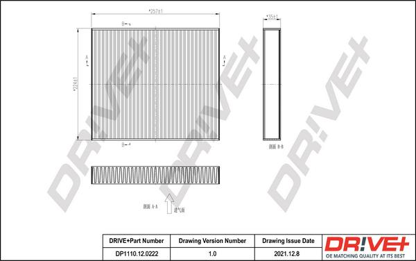 Dr!ve+ DP1110.12.0222 - Filtr, daxili hava furqanavto.az