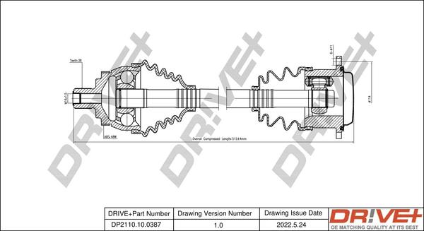 Dr!ve+ DP2110.10.0387 - Düymə oxu, diferensial furqanavto.az