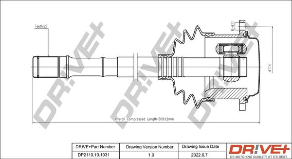 Dr!ve+ DP2110.10.1031 - Sürücü mili furqanavto.az