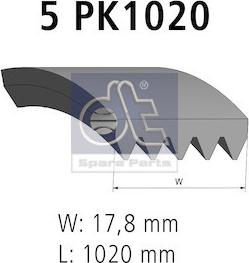 DT Spare Parts 6.31501 - V-yivli kəmər furqanavto.az