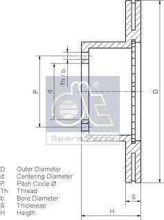 DT Spare Parts 7.36012 - Əyləc Diski furqanavto.az