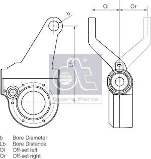 DT Spare Parts 4.61588 - Tənzimləyici, əyləc sistemi furqanavto.az