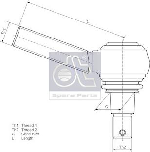 DT Spare Parts 1.19005 - Bağlama çubuğunun sonu furqanavto.az