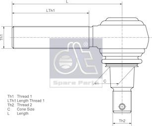 DT Spare Parts 1.19011 - Bağlama çubuğunun sonu furqanavto.az