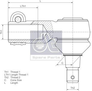 DT Spare Parts 6.51200 - Bağlama çubuğunun sonu furqanavto.az